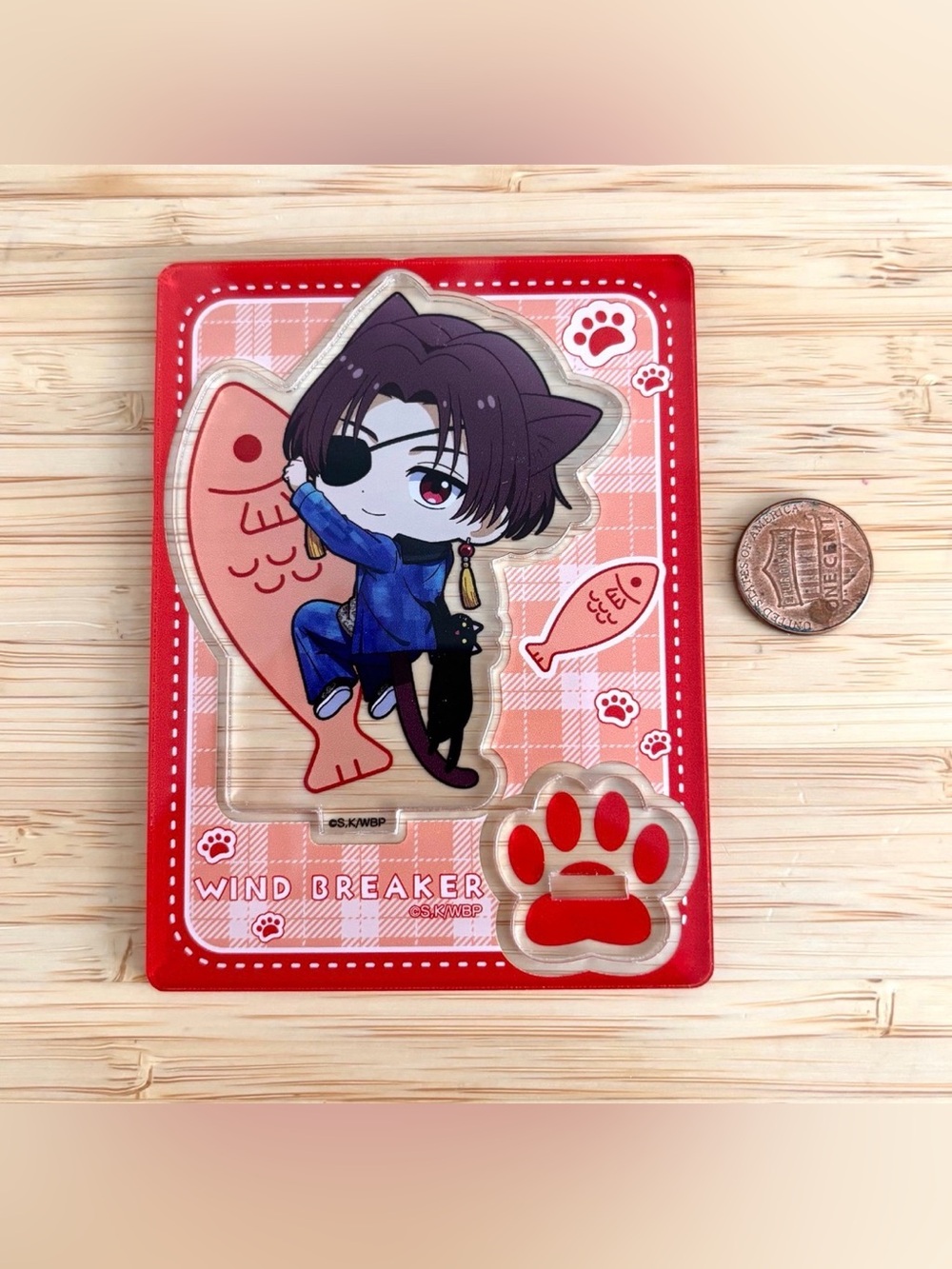 Rare Wind breaker acrylic stand Suo cat